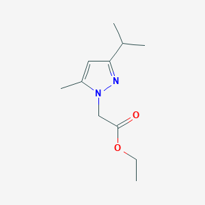 molecular formula C11H18N2O2 B8733712 Ethyl 2-(3-isopropyl-5-methyl-1H-pyrazol-1-yl)acetate CAS No. 1402446-15-4