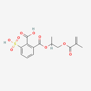 molecular formula C15H16O9S B8733768 1-(1-Methyl-2-methacryloyloxyethyl) sulfophthalate CAS No. 40139-96-6