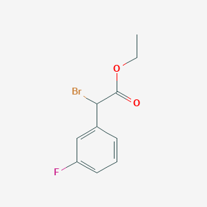 molecular formula C10H10BrFO2 B8733903 Ethyl 2-bromo-2-(3-fluorophenyl)acetate 