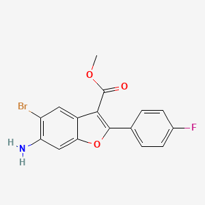 Methyl 6-amino-5-bromo-2-(4-fluorophenyl)benzofuran-3-carboxylate