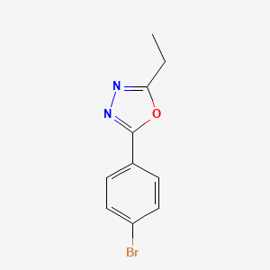 molecular formula C10H9BrN2O B8733938 2-(4-Bromophenyl)-5-ethyl-1,3,4-oxadiazole 