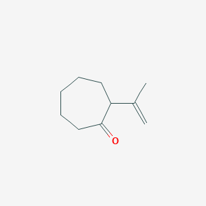 molecular formula C10H16O B8733945 2-(Prop-1-en-2-yl)cycloheptanone CAS No. 918875-43-1