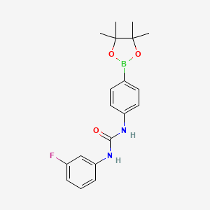 molecular formula C19H22BFN2O3 B8733962 N-(3-fluorophenyl)-N'-[4-(4,4,5,5-tetraMethyl-[1,3,2]-dioxaborolan-2-yl)phenyl]urea 
