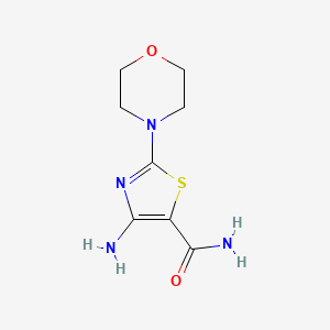 molecular formula C8H12N4O2S B8733979 4-Amino-2-(morpholin-4-yl)-1,3-thiazole-5-carboxamide 