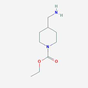 molecular formula C9H18N2O2 B8734217 Ethyl 4-(aminomethyl)-1-piperidinecarboxylate 