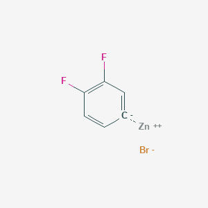 molecular formula C6H3BrF2Zn B8734302 3,4-Difluorophenylzinc bromide 