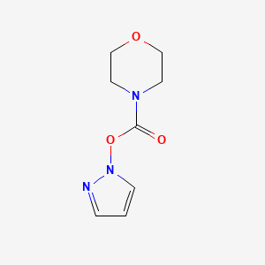 molecular formula C8H11N3O3 B8734538 1H-Pyrazol-1-yl morpholine-4-carboxylate 