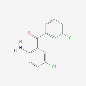 molecular formula C13H9Cl2NO B8734548 (2-Amino-5-chlorophenyl)(3-chlorophenyl)methanone 