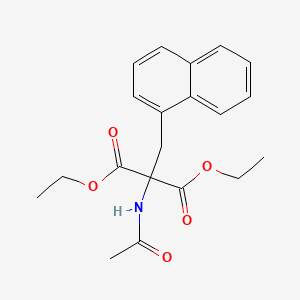 molecular formula C20H23NO5 B8734642 Diethyl acetamido[(naphthalen-1-yl)methyl]propanedioate CAS No. 5440-57-3