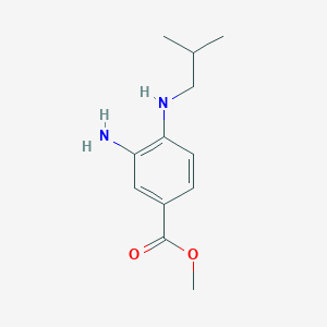 molecular formula C12H18N2O2 B8734670 3-Amino-4-isobutylamino-benzoic acid methyl ester 