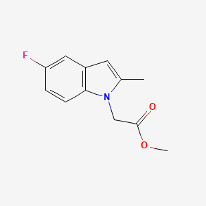 molecular formula C12H12FNO2 B8734678 Methyl 2-(5-fluoro-2-methyl-1H-indol-1-yl)acetate CAS No. 646515-44-8