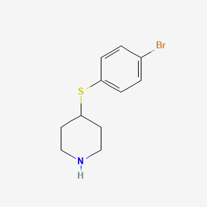 molecular formula C11H14BrNS B8734689 4-[(4-Bromophenyl)sulfanyl]piperidine CAS No. 188527-04-0