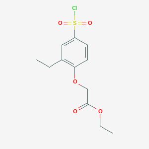 Ethyl 2-(4-(chlorosulfonyl)-2-ethylphenoxy)acetate