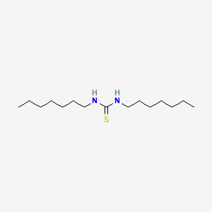 molecular formula C15H32N2S B8734764 Thiourea, N,N'-diheptyl- CAS No. 54244-10-9