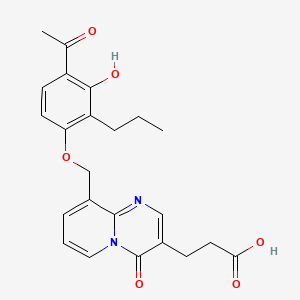 4H-Pyrido(1,2-a)pyrimidine-3-propanoic acid, 9-((4-acetyl-3-hydroxy-2-propylphenoxy)methyl)-4-oxo-