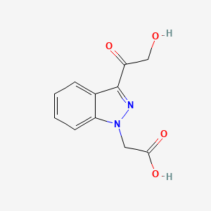 molecular formula C11H10N2O4 B8734810 2-(3-(2-Hydroxyacetyl)-1H-indazol-1-yl)acetic acid CAS No. 1386457-50-6