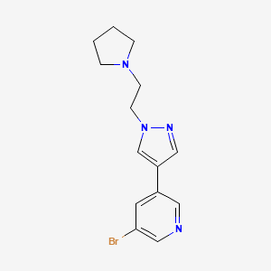 3-bromo-5-[1-(2-pyrrolidin-1-yl-ethyl)-1H-pyrazol-4-yl]-pyridine