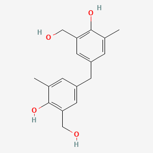 molecular formula C17H20O4 B8734851 4-(4-Hydroxy-3-(hydroxymethyl)-5-methylbenzyl)-2-(hydroxymethyl)-6-methylphenol CAS No. 6641-13-0
