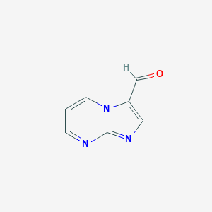 molecular formula C7H5N3O B008735 Imidazo[1,2-a]pyrimidine-3-carbaldehyde CAS No. 106012-56-0