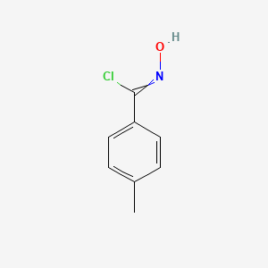 molecular formula C8H8ClNO B8735136 N-Hydroxy-4-methylbenzene-1-carbonimidoyl chloride 