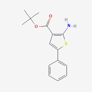 molecular formula C15H17NO2S B8735485 Tert-butyl 2-amino-5-phenylthiophene-3-carboxylate 
