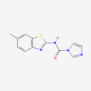 molecular formula C12H10N4OS B8735555 N-(6-methylbenzo[d]thiazol-2-yl)-1H-imidazole-1-carboxamide CAS No. 833491-50-2