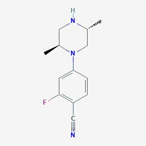 4-[(2S,5R)-2,5-Dimethylpiperazin-1-yl]-2-fluorobenzonitrile