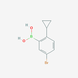 molecular formula C9H10BBrO2 B8735976 (5-Bromo-2-cyclopropylphenyl)boronic acid 