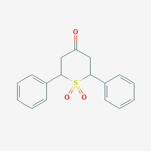 molecular formula C17H16O3S B008736 2,6-Diphenyltetrahydrothiopyran-4-one s,s-dioxide CAS No. 103225-43-0