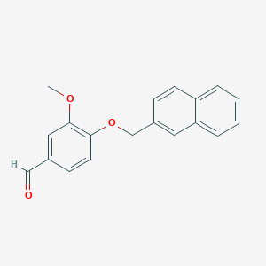 molecular formula C19H16O3 B8736001 3-Methoxy-4-(naphthalen-2-ylmethoxy)benzaldehyde 