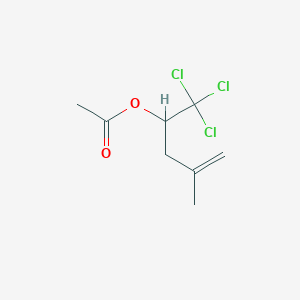 molecular formula C8H11Cl3O2 B8736016 1,1,1-Trichloro-4-methylpent-4-en-2-yl acetate CAS No. 25790-41-4