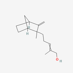 molecular formula C15H24O B8736038 2-Methyl-5-(2-methyl-3-methylidene-2-bicyclo[2.2.1]heptanyl)pent-2-en-1-ol CAS No. 81893-42-7