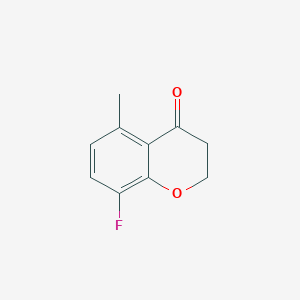 molecular formula C10H9FO2 B8736071 8-Fluoro-5-methylchroman-4-one 