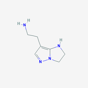 molecular formula C7H12N4 B8736074 2-(2,3-Dihydro-1H-imidazo[1,2-b]pyrazol-7-yl)ethanamine CAS No. 474957-25-0