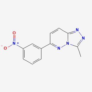 molecular formula C12H9N5O2 B8736078 3-Methyl-6-(3-nitrophenyl)-[1,2,4]triazolo[4,3-b]pyridazine 