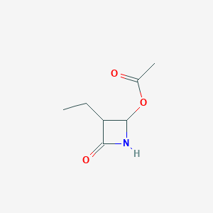 B8736085 2-Azetidinone, 4-(acetyloxy)-3-ethyl- CAS No. 82290-86-6