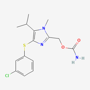 B8736125 2-Carbamoyloxymethyl-4-(3-chlorophenylthio)-5-isopropyl-1-methylimidazole CAS No. 178979-49-2