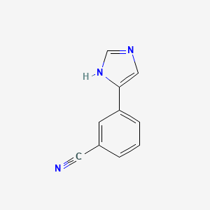 molecular formula C10H7N3 B8736132 3-(1H-imidazol-4-yl)benzonitrile 