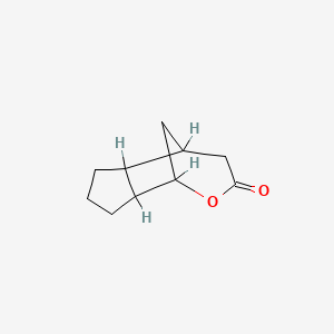 molecular formula C10H14O2 B8736278 octahydro-1,5-methano-3H-cyclopent[c]oxepin-3-one CAS No. 55764-18-6