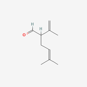 molecular formula C10H16O B8736347 2-Isopropenyl-5-methylhex-4-enal CAS No. 6544-40-7