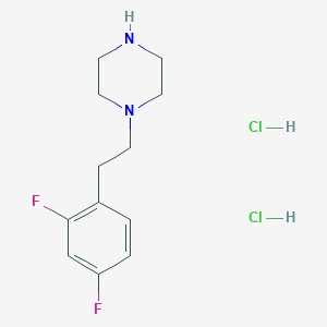 molecular formula C12H18Cl2F2N2 B8736363 1-(2,4-Difluorophenethyl)piperazine 2HCl 