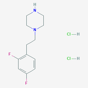 molecular formula C12H18Cl2F2N2 B8736363 1-(2,4-Difluorophenethyl)piperazine dihydrochloride 