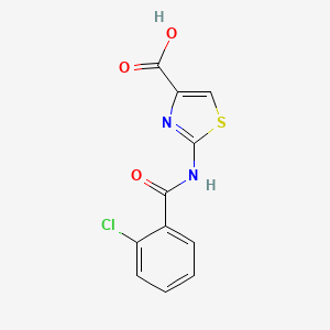 molecular formula C11H7ClN2O3S B8736376 2-(2-Chlorobenzoyl)amino-1,3-thiazole-4-carboxylic acid 