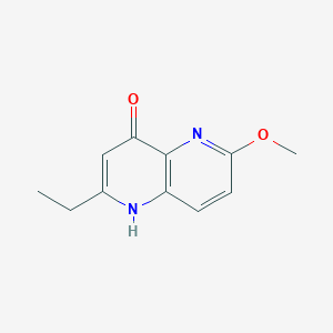 molecular formula C11H12N2O2 B8736392 2-ethyl-6-methoxy-1,5-Naphthyridin-4(1H)-one 