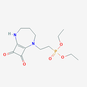 molecular formula C13H21N2O5P B8736395 Diethyl 2-[8,9-dioxo-2,6-diazabicyclo[5.2.0]non-1(7)-en-2-yl]ethylphosphonate 