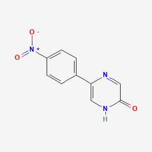 molecular formula C10H7N3O3 B8736476 5-(4-Nitrophenyl)pyrazin-2(1H)-one CAS No. 89541-65-1