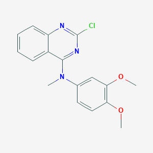 molecular formula C17H16ClN3O2 B8736491 (2-Chloro-quinazolin-4-yl)-(3,4-dimethoxy-phenyl)-methyl-amine CAS No. 827030-98-8