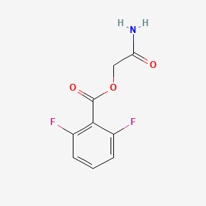 molecular formula C9H7F2NO3 B8736533 Carbamoylmethyl 2,6-difluorobenzoate 