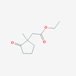 molecular formula C10H16O3 B8736547 Ethyl 2-(1-methyl-2-oxocyclopentyl)acetate CAS No. 58928-64-6