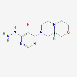 (9aS)-8-(5-fluoro-6-hydrazino-2-methyl-4-pyrimidinyl)octahydropyrazino[2,1-c][1,4]oxazine